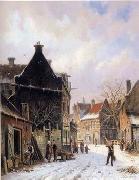 unknow artist European city landscape, street landsacpe, construction, frontstore, building and architecture. 103 oil painting on canvas